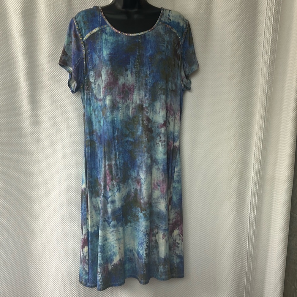 Jolibel studded denim look dress L-XL